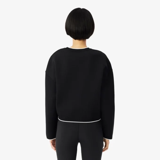 Sport-sweatshirt voor dames met contrasterende rand