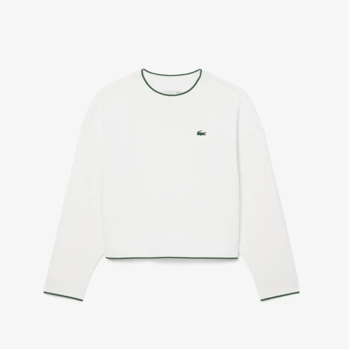 Sport-sweatshirt voor dames met contrasterende rand