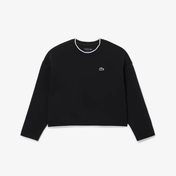 Sport-sweatshirt voor dames met contrasterende rand