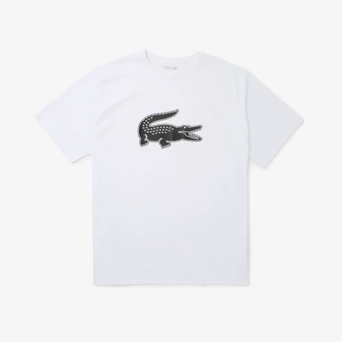 Sport T-shirt met logo voor heren, grote pasvorm, ademend