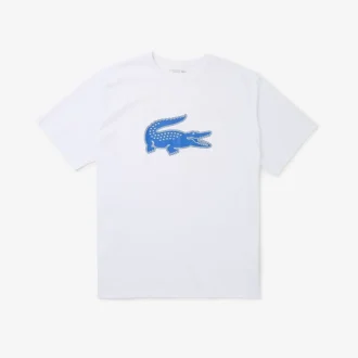 Sport T-shirt met logo voor heren, grote pasvorm, ademend