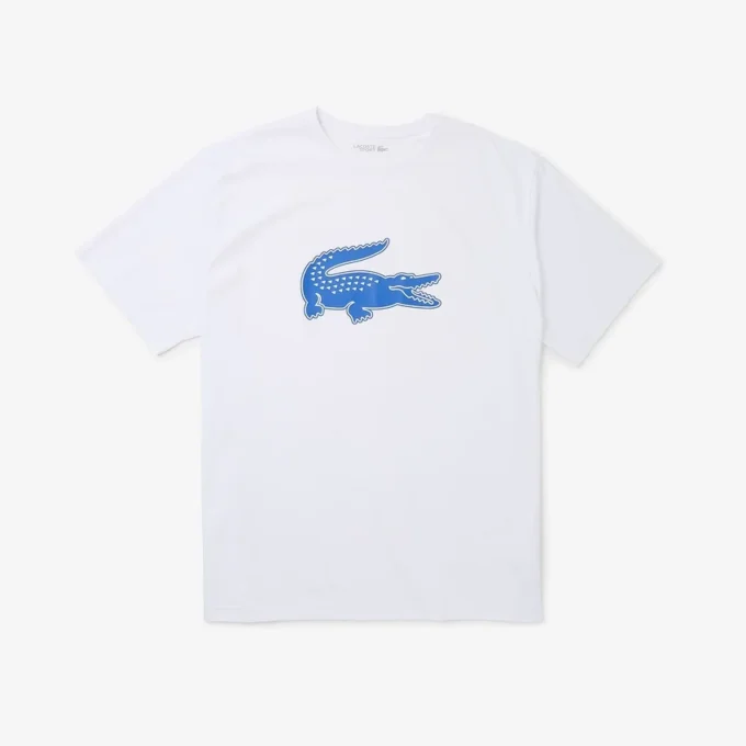 Sport T-shirt met logo voor heren, grote pasvorm, ademend