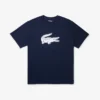 Sport T-shirt met logo voor heren, grote pasvorm, ademend