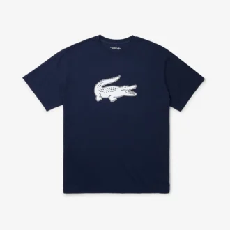 Sport T-shirt met logo voor heren, grote pasvorm, ademend