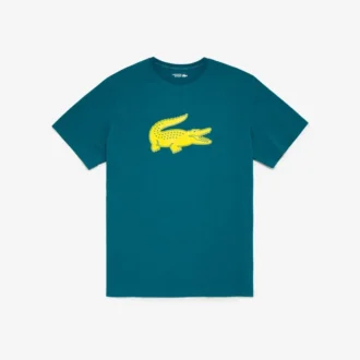 Sport T-shirt met logo voor heren, grote pasvorm, ademend