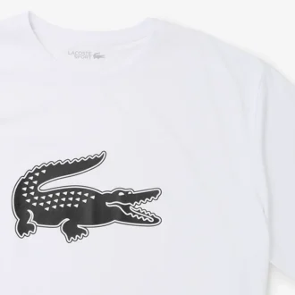 Sport T-shirt met logo voor heren, grote pasvorm, ademend