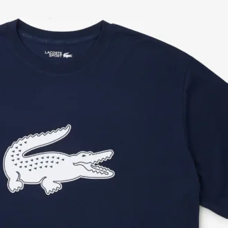 Sport T-shirt met logo voor heren, grote pasvorm, ademend