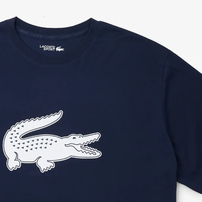 Sport T-shirt met logo voor heren, grote pasvorm, ademend
