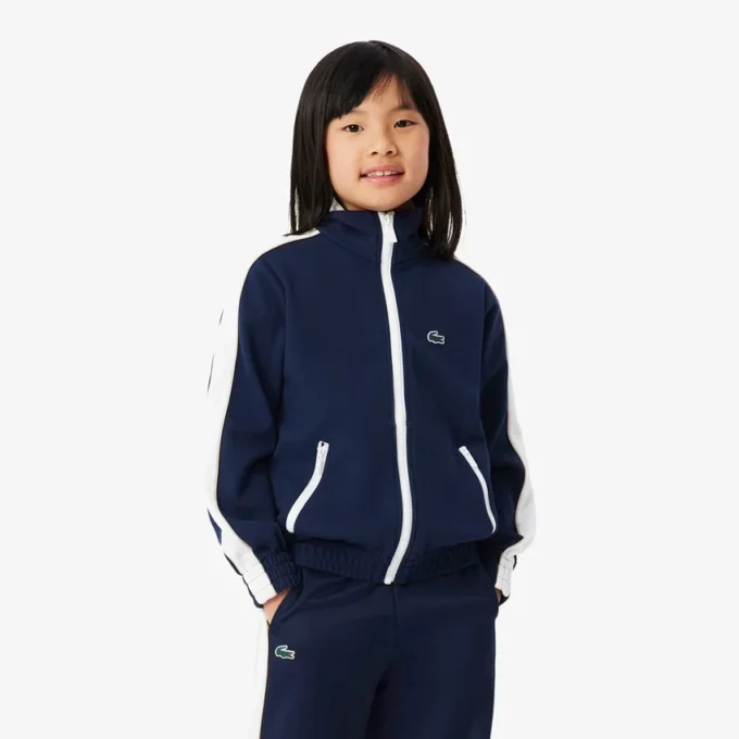 Sportief sweatshirt met ritssluiting van interlock piqué