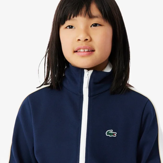 Sportief sweatshirt met ritssluiting van interlock piqué