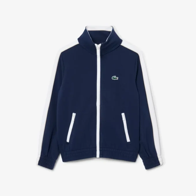 Sportief sweatshirt met ritssluiting van interlock piqué