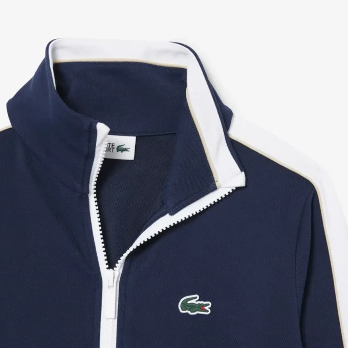 Sportief sweatshirt met ritssluiting van interlock piqué