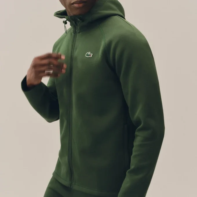 Sportieve stretch hoodie met rits
