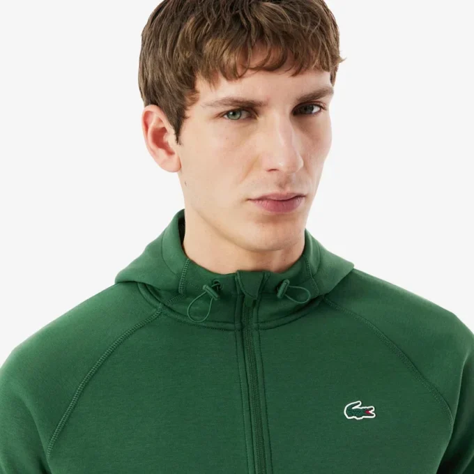 Sportieve stretch hoodie met rits
