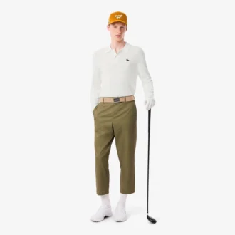 Stretch golfsweater met polokraag voor heren