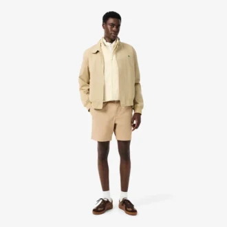 Stretch katoenen short met normale pasvorm