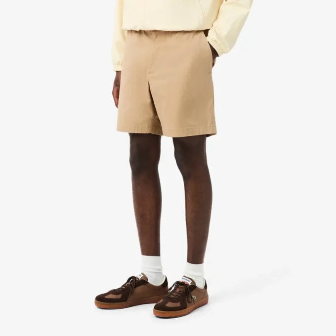 Stretch katoenen short met normale pasvorm