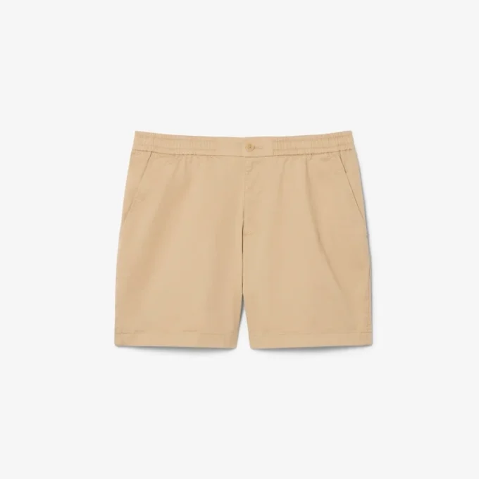 Stretch katoenen short met normale pasvorm