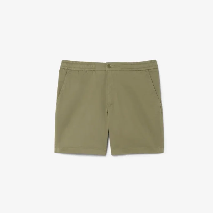 Stretch katoenen short met normale pasvorm