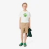 Stretch katoenen twill chino-short