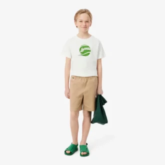 Stretch katoenen twill chino-short