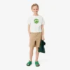 Stretch katoenen twill chino-short