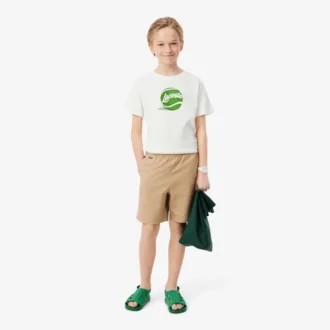 Stretch katoenen twill chino-short