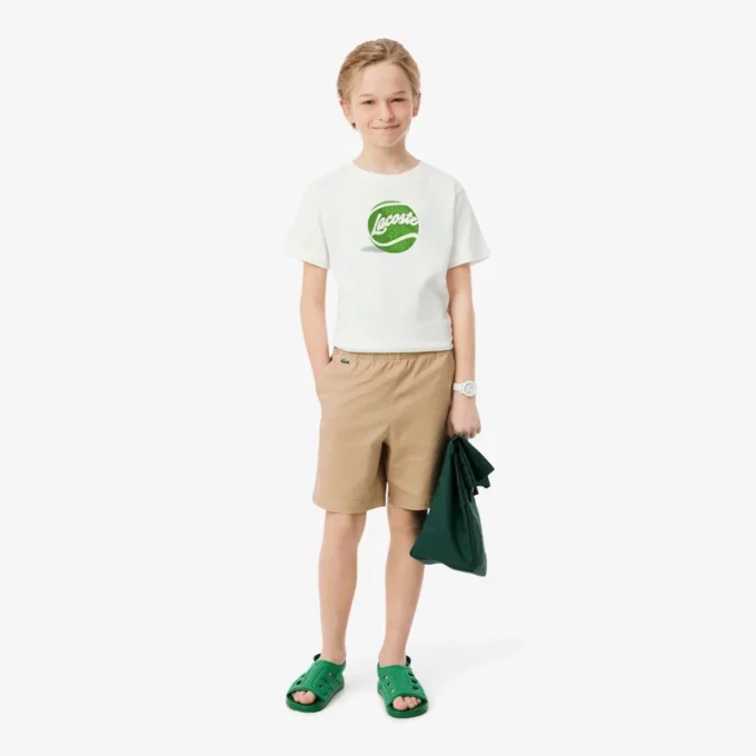 Stretch katoenen twill chino-short