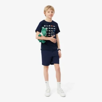 Stretch katoenen twill chino-short