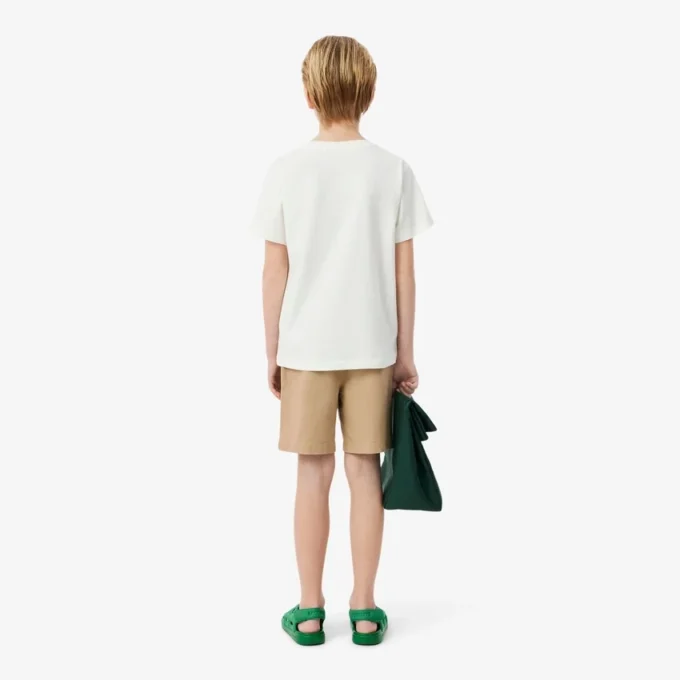 Stretch katoenen twill chino-short