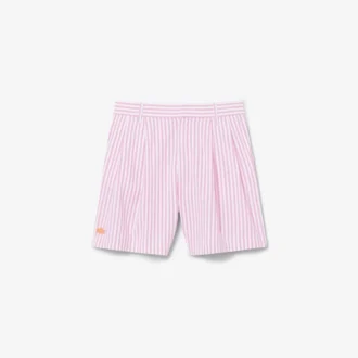 Stretch Oxford gestreepte bermuda