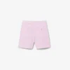 Stretch Oxford gestreepte bermuda