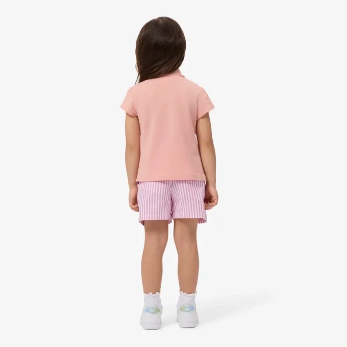 Stretch Oxford gestreepte bermuda