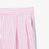Stretch Oxford gestreepte bermuda