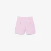Stretch Oxford gestreepte bermuda
