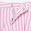Stretch Oxford gestreepte bermuda
