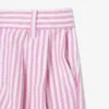 Stretch Oxford gestreepte bermuda