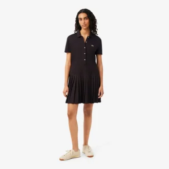 Stretch Piqua geplooide polojurk