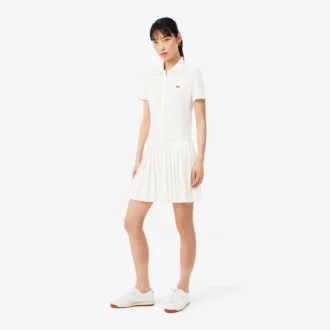 Stretch Piqua geplooide polojurk