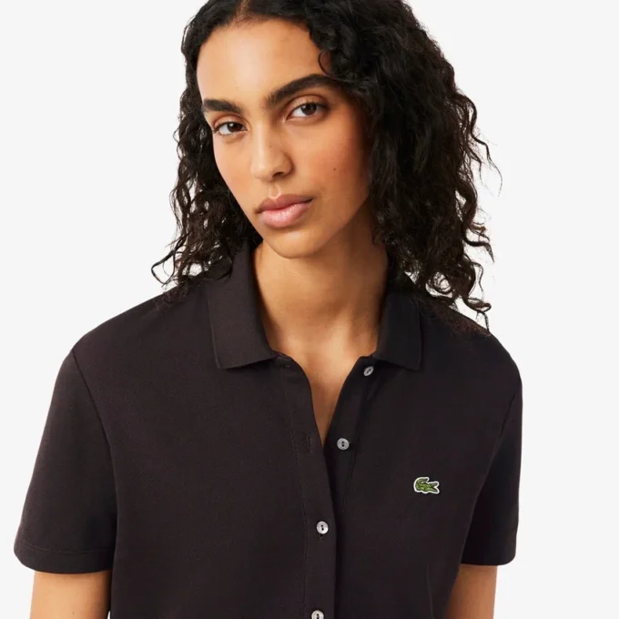 Stretch Piqua geplooide polojurk
