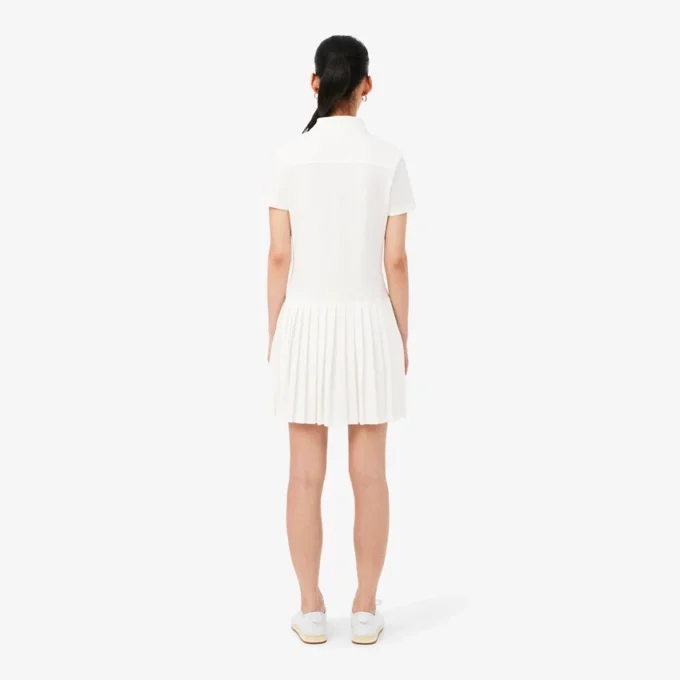 Stretch Piqua geplooide polojurk