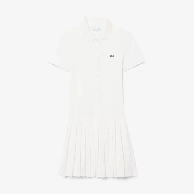 Stretch Piqua geplooide polojurk