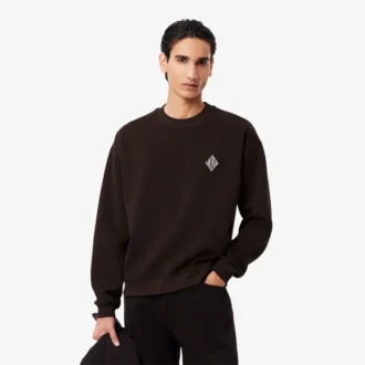 Sweatshirt met dubbelzijdig piqué-embleem