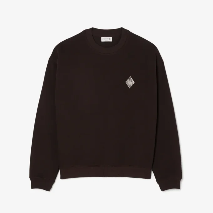 Sweatshirt met dubbelzijdig piqué-embleem