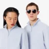 Sweatshirt met hoge kraag, reliëfprint en ritssluiting