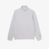 Sweatshirt met hoge kraag, reliëfprint en ritssluiting