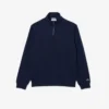 Sweatshirt met hoge kraag, reliëfprint en ritssluiting
