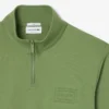 Sweatshirt met hoge kraag, reliëfprint en ritssluiting