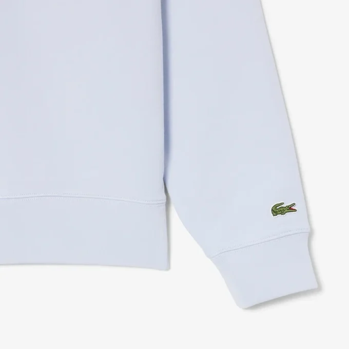 Sweatshirt met hoge kraag, reliëfprint en ritssluiting