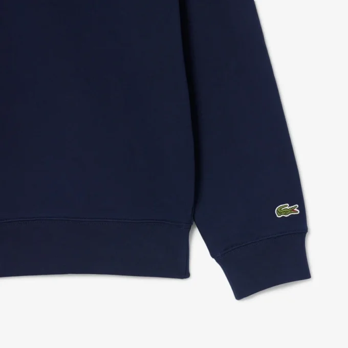 Sweatshirt met hoge kraag, reliëfprint en ritssluiting